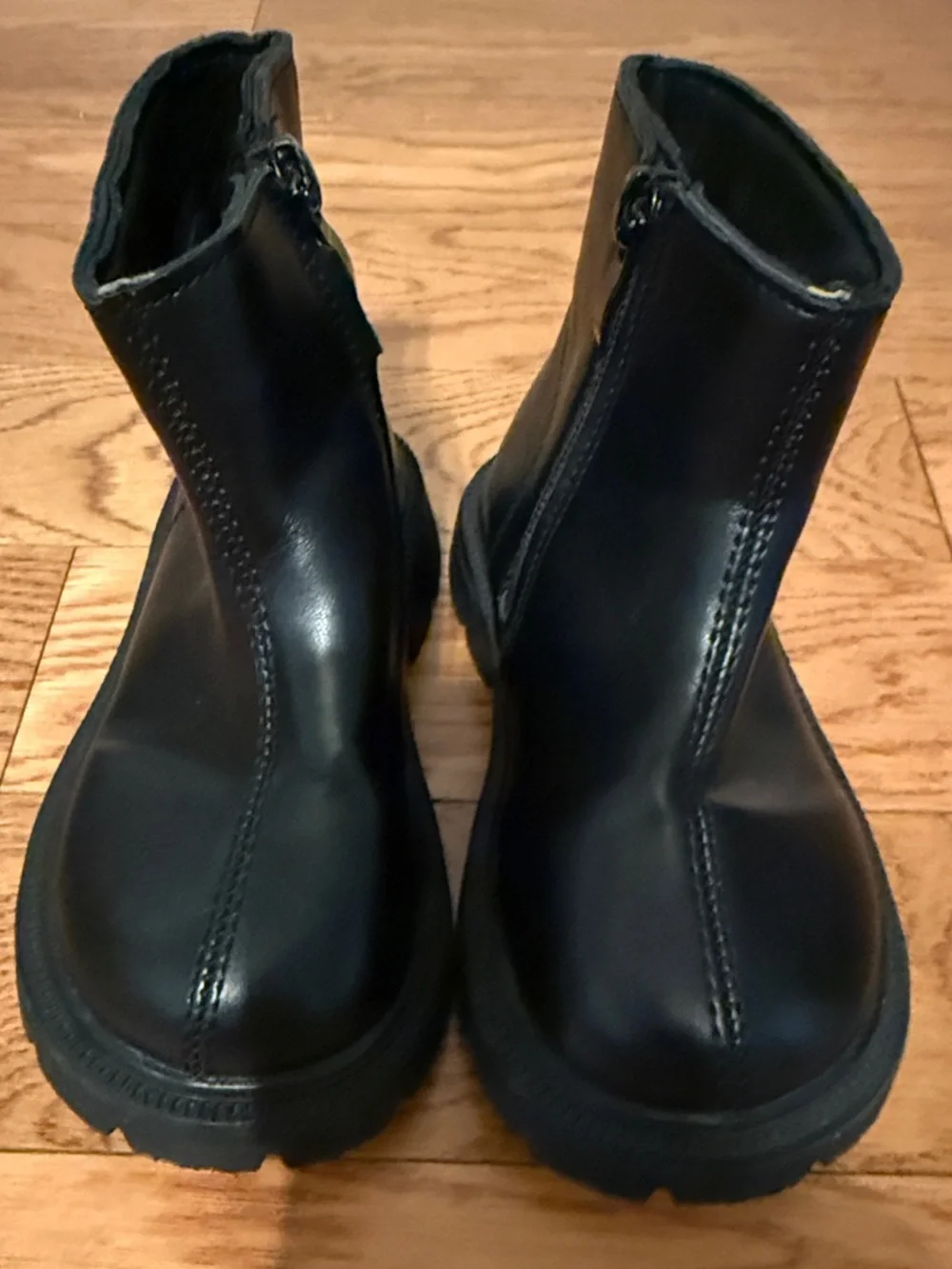 Zara Black Chunky Lug Chelsea Boots